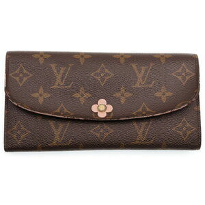 Louis Vuitton Monogram Portefeuille Wallet Emilie Hot Pink Long Brown